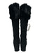 Stuart Weitzman Shoe Size 8.5 Black Suede Upper Faux Fur Shearling Detail Boots Black / 8.5