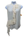 Alexander McQueen Size 46 Cream Silk Ruffle Asymmetrical Hem Sleeveless Top Cream / 46