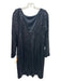 Frascara Size 16 Black Polyester Fully Sequined Long Sleeve Low Back Dress Black / 16