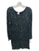 Haute Hippie Size L Black & Green Cotton & Modal Scoop Neck Sequinned Dress Black & Green / L