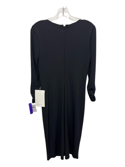 Tadashi Collection Size Large Black Polyester & Spandex Long Sleeve Deep V Dress Black / Large