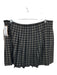 Theory Size 10 Black & Gray Wool Blend Pleated Buffalo Check Mini Side Zip Skirt Black & Gray / 10