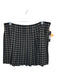 Theory Size 10 Black & Gray Wool Blend Pleated Buffalo Check Mini Side Zip Skirt Black & Gray / 10