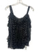 Nanette Lepore Size M Black & Gray Silk Off Shoulder Semi Sheer Top Black & Gray / M