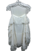 Alice + Olivia Size L White Silk Off Shoulder Tiered Ruffle Sleeve Flowy Top White / L