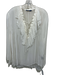 Polo Ralph Lauren Size XL White Viscose Semi Sheer Long Sleeve Lace Up Front Top White / XL