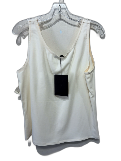 The Row Size L Cream White Acetate Blend Sleeveless Scoop Neck Tank Top Cream White / L