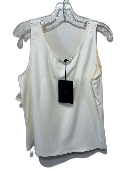 The Row Size L Cream White Acetate Blend Sleeveless Scoop Neck Tank Top Cream White / L
