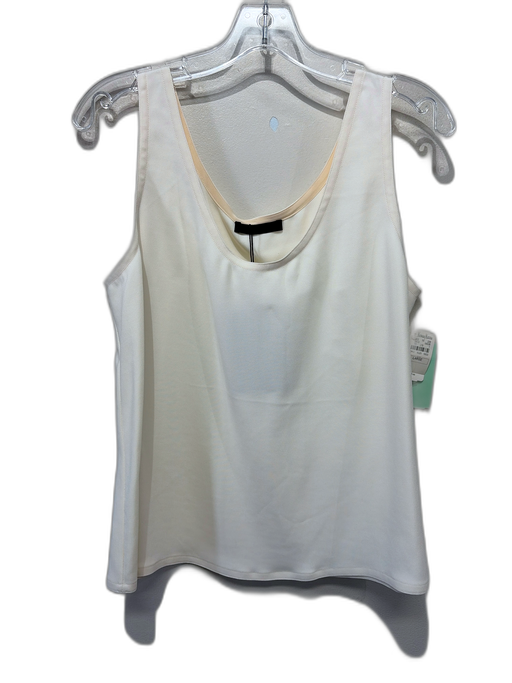 The Row Size L Cream White Acetate Blend Sleeveless Scoop Neck Tank Top Cream White / L