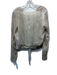 Elie Tahari Size M Taupe Beige Silk Snake Print Long Sleeve Deep v neck Top Taupe Beige / M