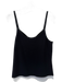 Giorgio Armani Size 46 Black Viscose Blend Ribbed Knit Spaghetti Strap Tank Top Black / 46