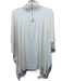Vince Size M Cream White Rayon Blend Ribbed Turtleneck 1/2 Sleeve Back Zip Top Cream White / M