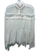 Cinq a Sept Size L White Silk Long Sleeve Button Front Tie Neck Mesh Panel Top White / L