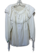 Michael Kors Collection Size L White Cotton Off Shoulder Long Balloon Sleeve Top White / L