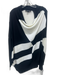 St. John Size L Black & White Wool Blend Knit Abstract Checkered Sweater Black & White / L