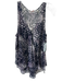 Rebecca Taylor Size 10 Purple & Gray Silk Abstract Print Sleeveless V Neck Top Purple & Gray / 10