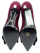 Prada Shoe Size 40 Burgundy Red & Black Leather Upper Suede Bow Mid Heel Pumps Burgundy Red & Black / 40