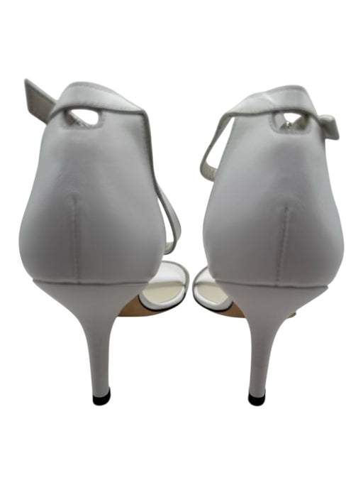 Stuart Weitzman Shoe Size 9 White Leather Upper Ankle Buckle Sandals White / 9