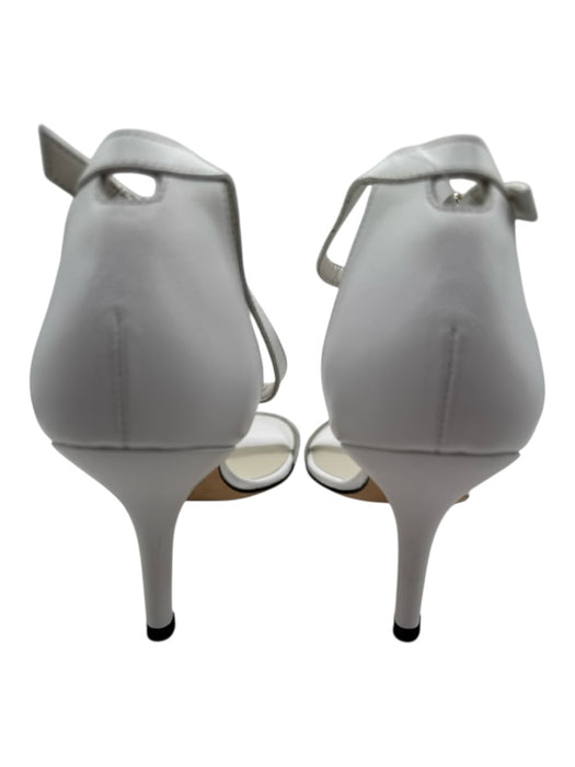 Stuart Weitzman Shoe Size 9 White Leather Upper Ankle Buckle Sandals White / 9