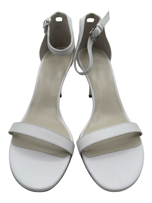 Stuart Weitzman Shoe Size 9 White Leather Upper Ankle Buckle Sandals White / 9