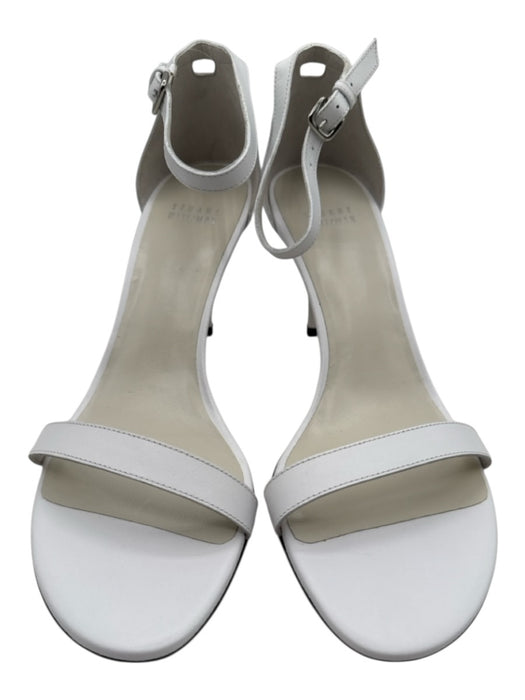 Stuart Weitzman Shoe Size 9 White Leather Upper Ankle Buckle Sandals White / 9
