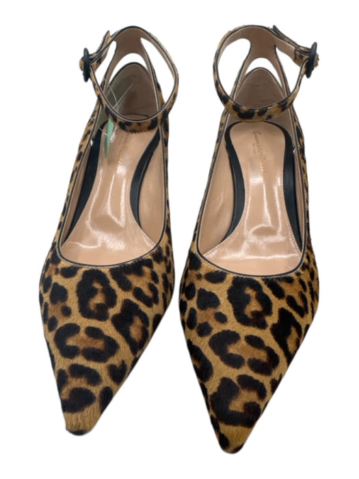 Gianvito Rossi Shoe Size 40 Mixed Browns Leather Upper Pony Hair Pumps Mixed Browns / 40
