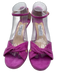 Jimmy Choo Shoe Size 40 Fuchsia Purple Leather Upper Suede Twist Sandals Fuchsia Purple / 40