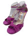 Jimmy Choo Shoe Size 40 Fuchsia Purple Leather Upper Suede Twist Sandals Fuchsia Purple / 40