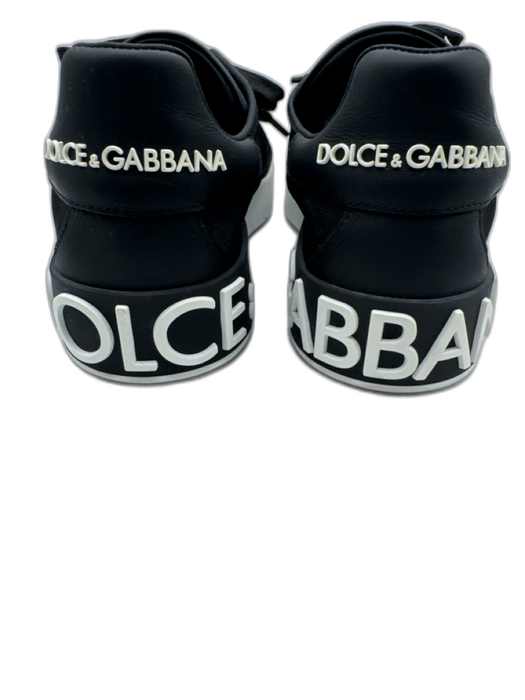 Dolce & Gabbana Shoe Size 41 Black & White Leather & Textile Mesh Sneakers Black & White / 41