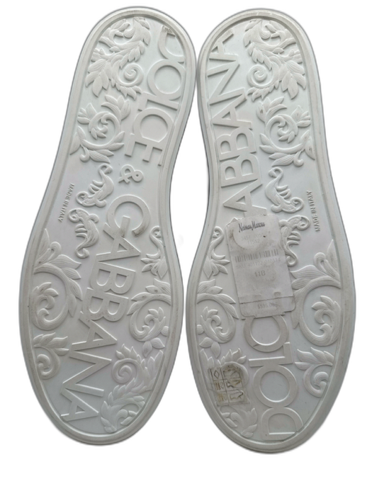 Dolce & Gabbana Shoe Size 41 Black & White Leather & Textile Mesh Sneakers Black & White / 41
