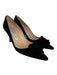 Manolo Blahnik Shoe Size 40 Black Leather Upper Suede Flower Pointed Toe Pumps Black / 40