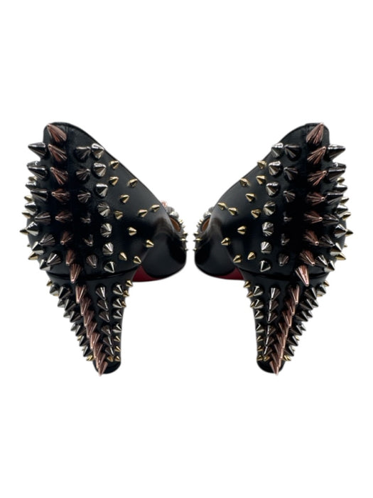Christian Louboutin Shoe Size 40.5 Black & Metallic Leather Upper Pumps Black & Metallic / 40.5