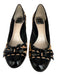 Christian Dior Shoe Size 40 Brown & Black Leather Upper Leopard Print Bow Pumps Brown & Black / 40