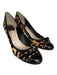 Christian Dior Shoe Size 40 Brown & Black Leather Upper Leopard Print Bow Pumps Brown & Black / 40