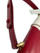 Salvatore Ferragamo Red & White Leather Flap Toggle Close Adjustable Strap Bag Red & White