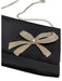 Tiffany & Co. Black & Silver Tone Satin Rhinestone Bow Flap Chain Strap Bag Black & Silver Tone