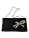 Tiffany & Co. Black & Silver Tone Satin Rhinestone Bow Flap Chain Strap Bag Black & Silver Tone