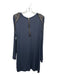 Cusp Size Large Steel Blue Rayon Blend Back Zip Shoulder Beading Dress Steel Blue / Large