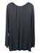 Michael Kors Size Medium Black Rayon Blend Long Sleeve Elastic Neck Top Black / Medium