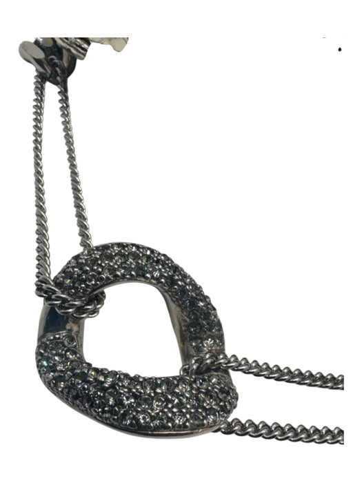 Giorgio Armani Silver & Gold Python Leather Chain Strap Snake Print Clutch Bag Silver & Gold / Small