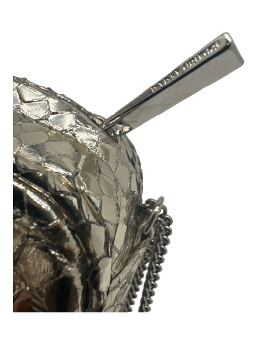 Giorgio Armani Silver & Gold Python Leather Chain Strap Snake Print Clutch Bag Silver & Gold / Small