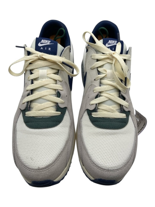 Nike Shoe Size 11 Like New White & Blue Synthetic & Leather Solid Trainer Shoes White & Blue / 11