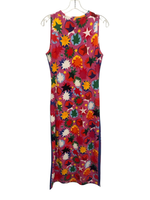 Alden Adair Size S Pink & Multi Abstract Shape Star Print Sleeveless Maxi Dress Pink & Multi / S