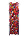 Alden Adair Size S Pink & Multi Abstract Shape Star Print Sleeveless Maxi Dress Pink & Multi / S