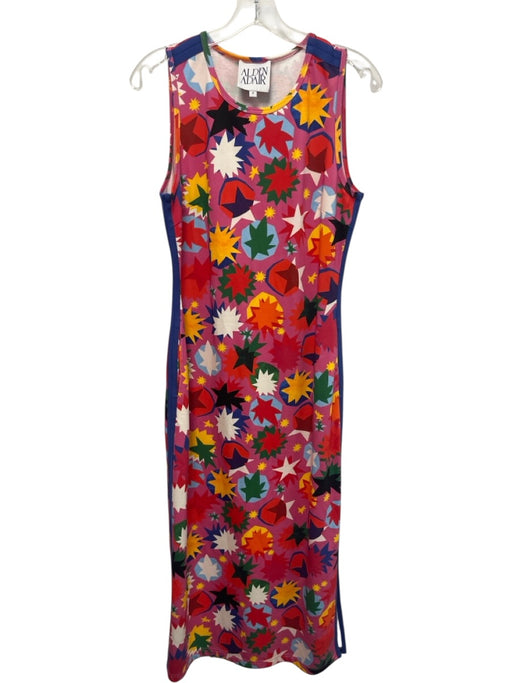 Alden Adair Size S Pink & Multi Abstract Shape Star Print Sleeveless Maxi Dress Pink & Multi / S