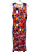 Alden Adair Size S Pink & Multi Abstract Shape Star Print Sleeveless Maxi Dress Pink & Multi / S