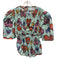 Autumn Adeigbo Size 2 Blue & Multi Cotton Blend Short Wide Sleeve Abstract Top Blue & Multi / 2