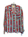 Emily McCarthy Size S Blue, Red & Multi Abstract Bead Print Button Down Pant Set Blue, Red & Multi / S