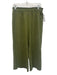 Livro Size M Green Cotton Textured Ruffle Trim Wide Leg Cropped Pants Green / M