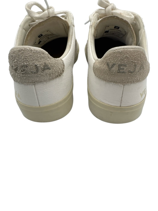 Veja Shoe Size 6 White & Beige Leather Suede Low Top Lace Up Sneakers White & Beige / 6